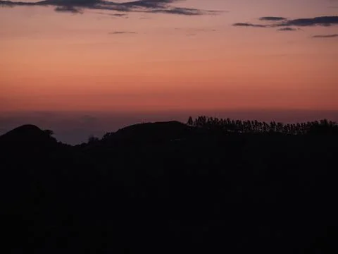 Sunset in the mountains Stock Photos