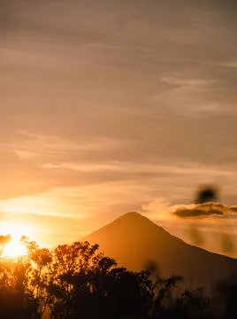 Sunset in the mountains Stock Photos
