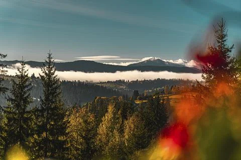 Sunset in the mountains Foto stock