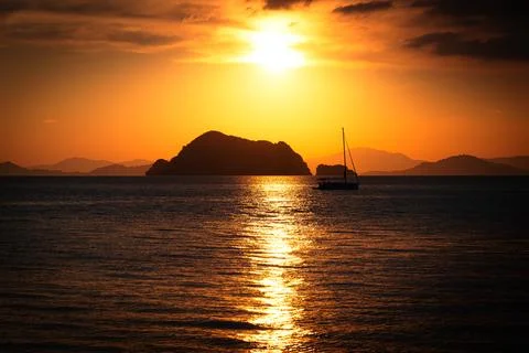 Sunset mountains Stock Photos