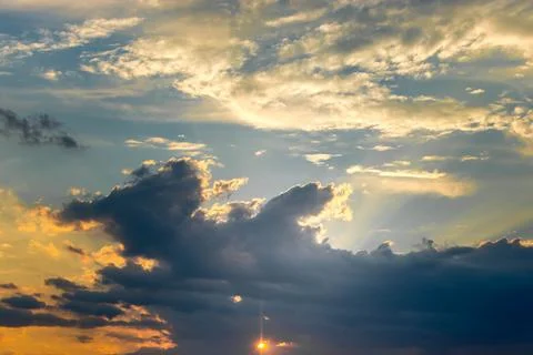 Sunset in the mountains Stock Photos