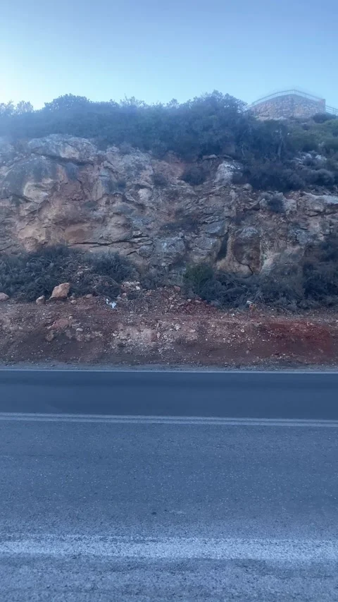 Sunset in the mountains. Road in the mountains. Vertical video Stock Footage 287499022