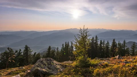 Sunset in the mountains slider timelapse 2 Stock Footage 143419594