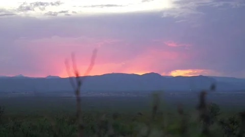 Sunset mountains in slowmotion Stock Footage 146239287