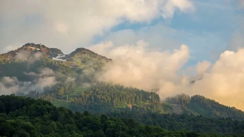 Sunset in the mountains, Sochi Stock Footage 82521593