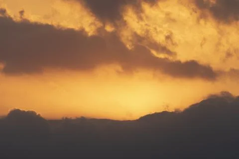 Sunset in the mountains in summer Stock Photos