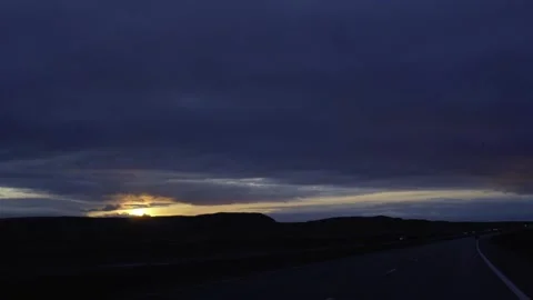 Sunset in the mountains. The sun sets over the mountains Stock Footage 130460376