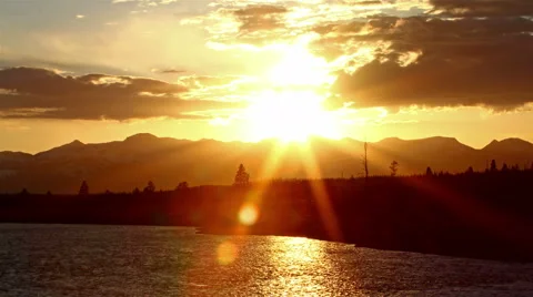 Sunset in a mountains, time lapse Stock Footage 46542073