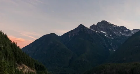 Sunset on mountains time lapse Stock Footage 165302959