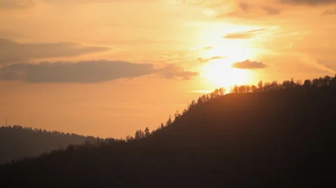 Sunset in the mountains timelapse Stock Footage 59222112
