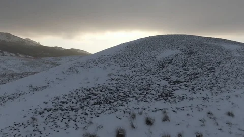 Sunset in the mountains in winter Stock-Footage 105682039