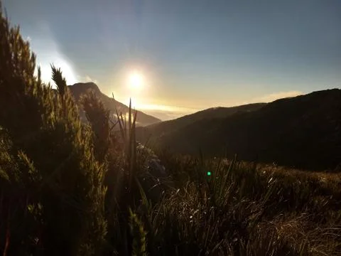 Sunset on the moutains Foto stock