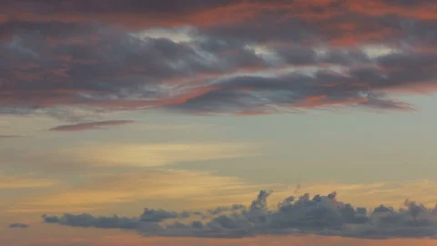 Sunset moving clouds time-lapse background Video stock 104683058