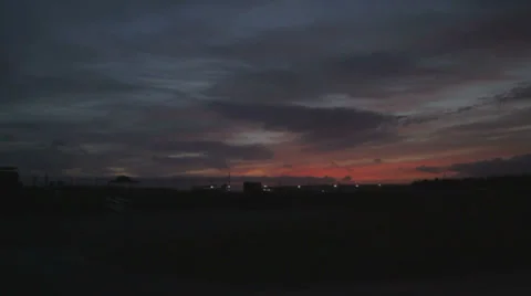 Sunset from moving vehicle Stock Footage 28676707