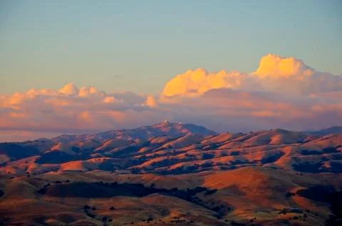 Sunset on mt. hamilton 写真素材