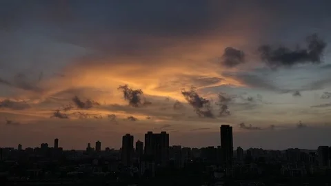 Sunset in Mumbai Stock-Footage 134318308