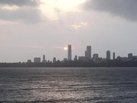 SUNSET OF MUMBAI Stock Photos
