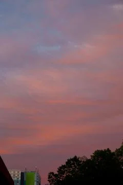 Sunset from my window view. One of the most beautiful areas of Berlin. Stock Photos