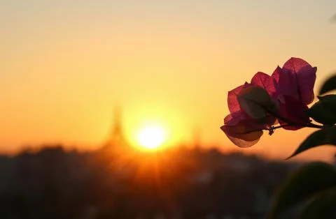 Sunset in Myanmar Stock Photos