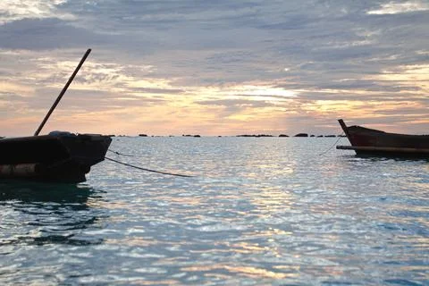 Sunset in Myanmar Stock Photos