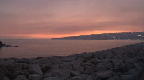 Sunset on Naples coast Stock Footage 36177132