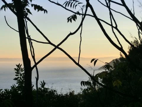 Sunset in nature Stock Photos