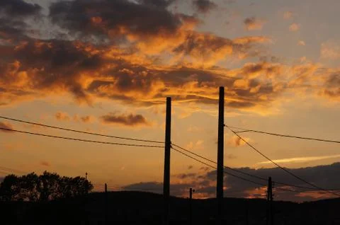 Sunset, nature Stockfoto's
