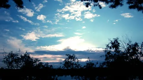 Sunset nature scene Stock Footage 11518958