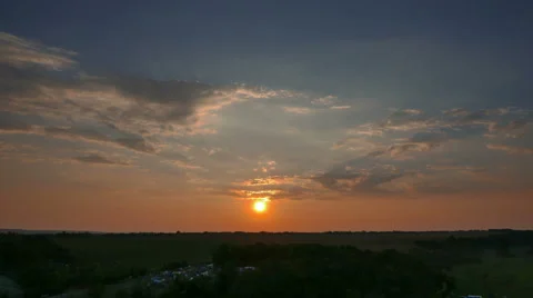 Sunset in the nature time lapse Stock Footage 54658345