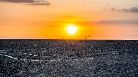 Sunset in Nazca Foto stock