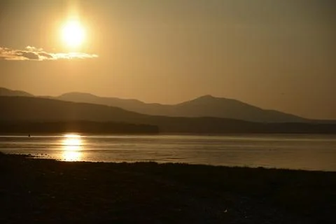 Sunset near Deep Bay Stock Photos