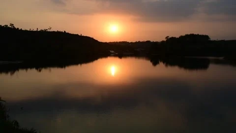 Sunset near a river Stock Footage 273030305