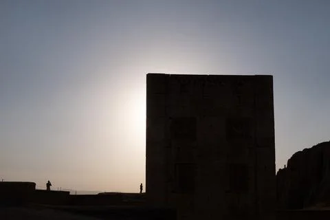 Sunset in Necropolis, Iran Stock Photos