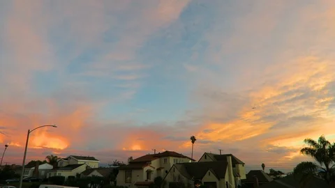 Sunset in the neighborhood Stockbeeldmateriaal 119073545