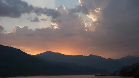 Sunset in Nepal Stock Photos