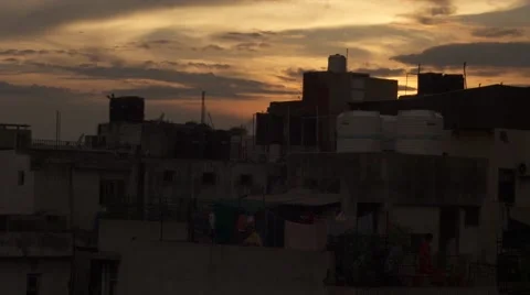 Sunset in New Delhi, India Stock Footage 47239841