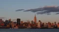 Sunset New York City Manhattan Midtown Skyline Empire State Building Megalopolis HD Footage