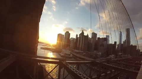 Sunset in New York Stock Footage 45948720