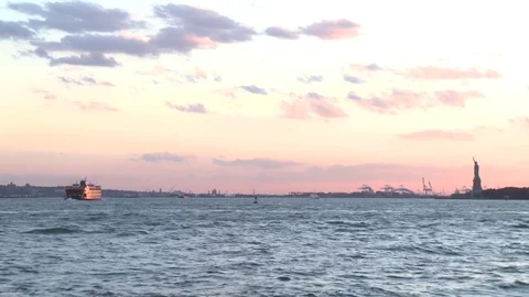 Sunset in New York Stock Footage 77168160