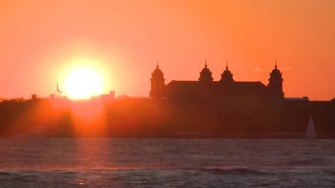 Sunset in New York Stock Footage 77168280