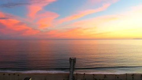 Sunset in Newport Beach Stock Footage