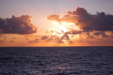 Sunset in Newquay Cornwall Stock Photos