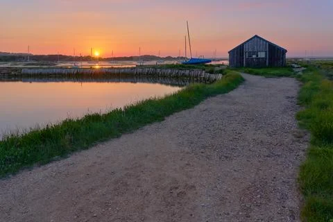 Sunset at Newtown on the Isle of Wight Stock Photos