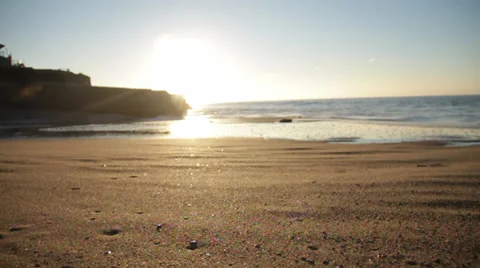 Sunset in night fall time sea look awesome and real peaceable Stock Footage 35414514