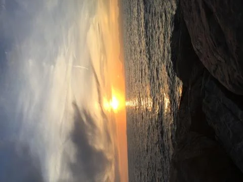 Sunset before the night Stockfoto's