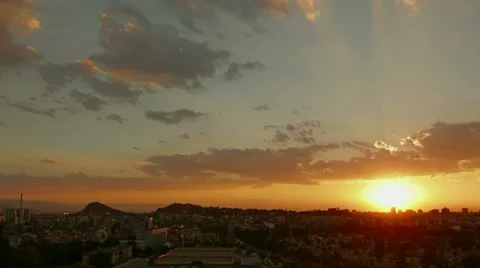 Sunset  to night time lapse 4k panorama Stock Footage 31738180