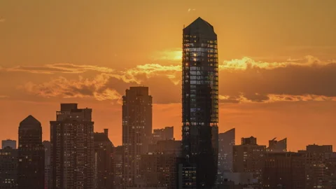 Sunset to Night Timelapse Zoom Out Stock Footage 285330429