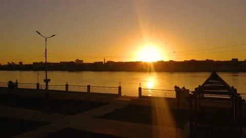 Sunset by the Nile 스톡 동영상 171760387