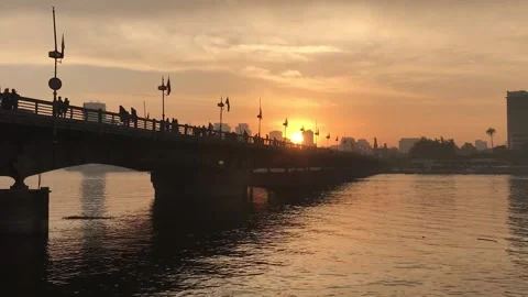 Sunset in nilo river Stock Footage 157822895