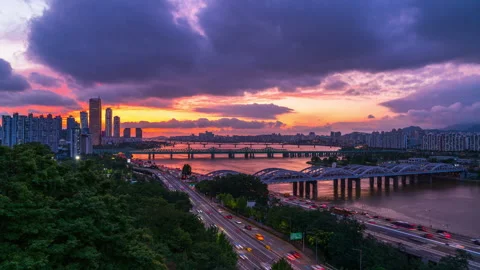 Sunset Nodeul Park Stock Footage 246935013